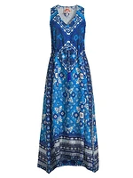 Drawstring Tank Midi-Dress