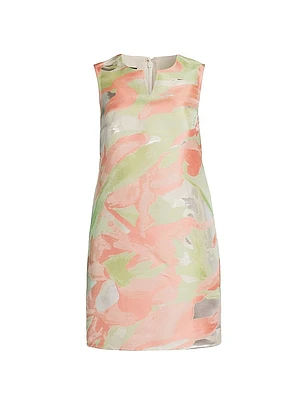 Abstract Sleeveless Sheath Minidress