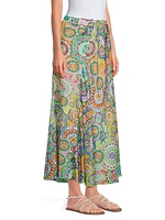 Kiki Printed Silk Maxi Skirt