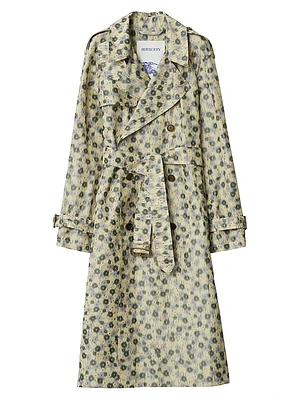 Floral Belted Trench Coat