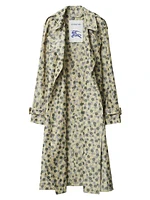 Floral Belted Trench Coat