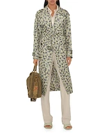 Floral Belted Trench Coat
