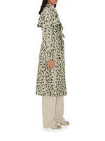 Floral Belted Trench Coat