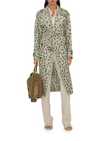 Floral Belted Trench Coat