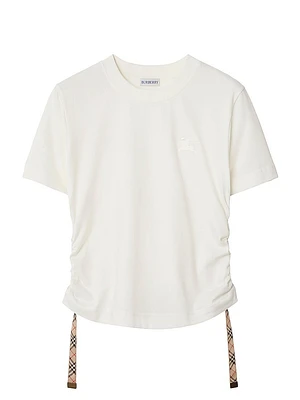 Ruched Cotton T-Shirt