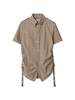 Check Cotton Short-Sleeve Shirt