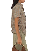 Check Cotton Short-Sleeve Shirt