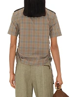 Check Cotton Short-Sleeve Shirt