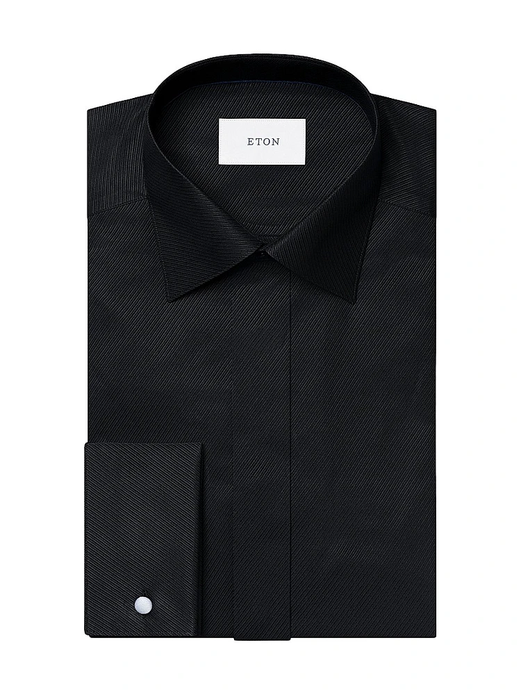 Slim-Fit Textured Dress Shirt