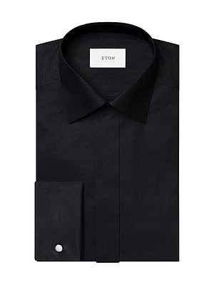 Slim-Fit Textured Dress Shirt