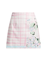 Ula Floral Check Miniskirt