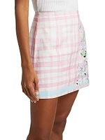 Ula Floral Check Miniskirt
