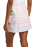 Ula Floral Check Miniskirt