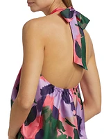 Florentine Floral Silk Halterneck Top