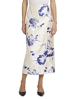 Carnation Pencil Midi-Skirt