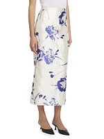 Carnation Pencil Midi-Skirt