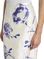 Carnation Pencil Midi-Skirt