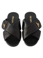 Padded Nappa Leather Slides