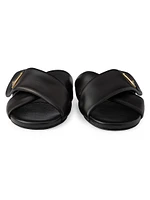 Padded Nappa Leather Slides