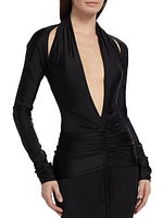 Plunge-Neck Gown