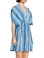 Striped Plunge Minidress