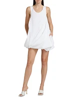 Twist-Hem Cotton Tank Minidress