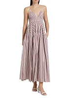 Striped Cotton Maxi Dress