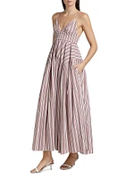 Striped Cotton Maxi Dress