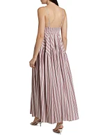 Striped Cotton Maxi Dress