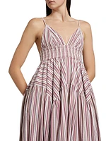Striped Cotton Maxi Dress
