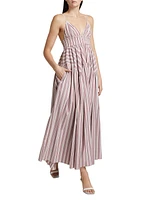 Striped Cotton Maxi Dress
