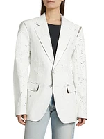 Crackled Single-Breasted Jacket