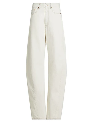 High-Rise Barrel-Leg Jeans