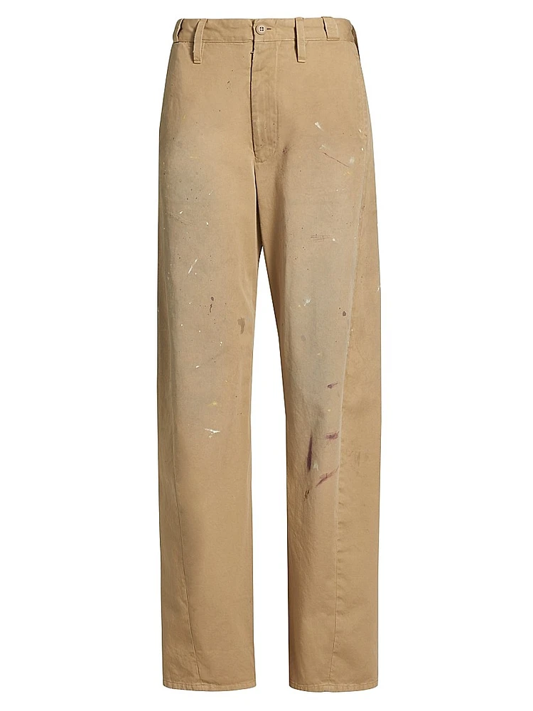 Gabardine Paint Splatter Pants