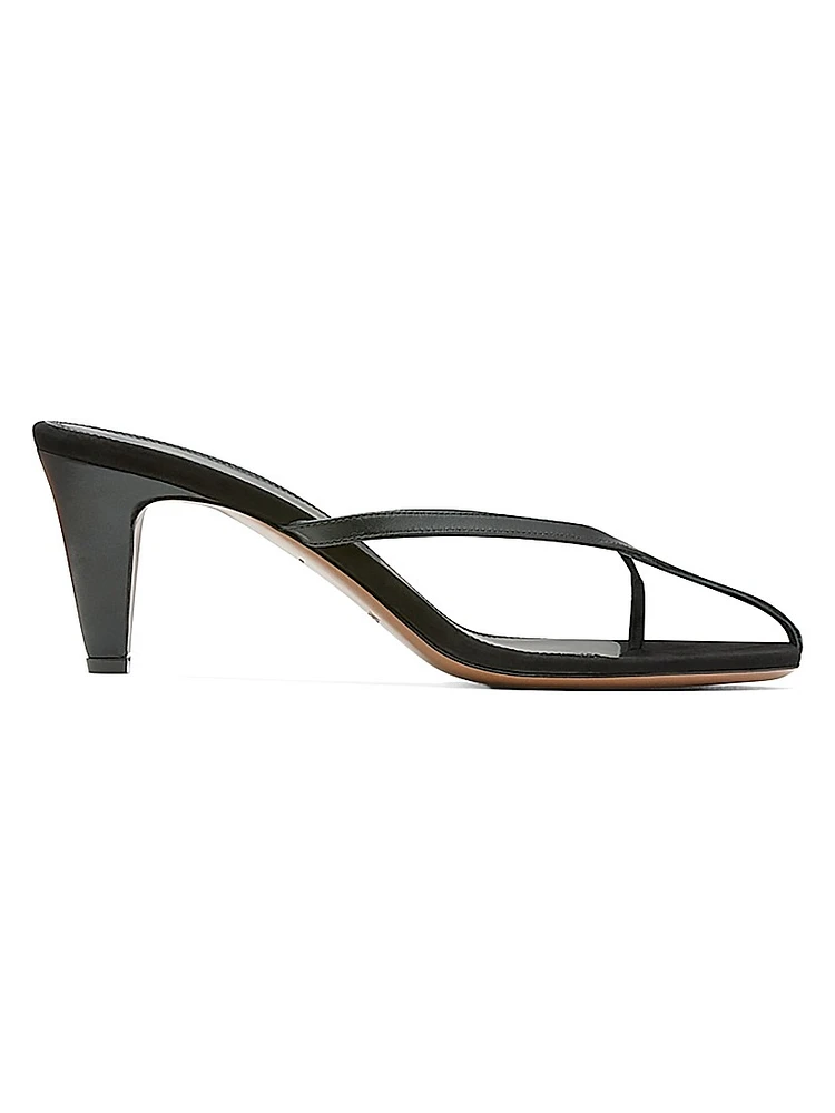 Antares Leather Kitten Heel Sandals
