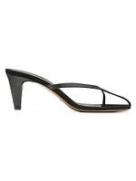 Antares Leather Kitten Heel Sandals