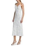 Floral Seamed Slip Dress