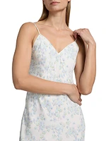 Floral Seamed Slip Dress