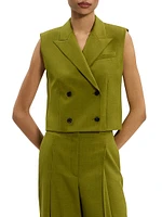 Twill Double-Breasted Vest