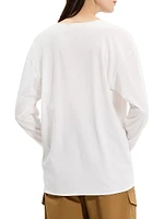 Twist-Front Relaxed-Fit Cotton Top