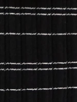 Contrast Rib-Knit Cotton-Blend Midi-Dress