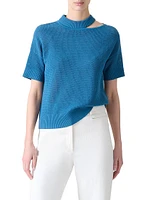 Split Neck Wool Top