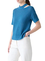 Split Neck Wool Top