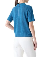 Split Neck Wool Top