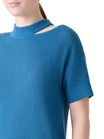 Split Neck Wool Top
