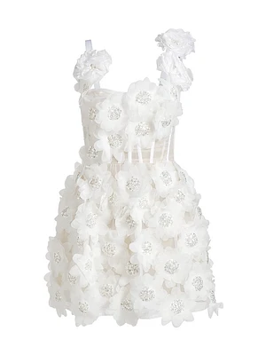 Rosalie Floral Applique Minidress