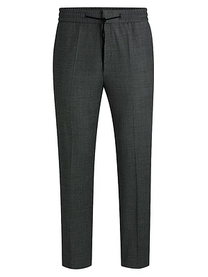 Extra Slim Fit Trousers Micro Patterned Stretch Cloth