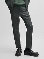 Extra Slim Fit Trousers Micro Patterned Stretch Cloth