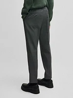 Extra Slim Fit Trousers Micro Patterned Stretch Cloth