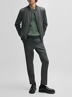 Extra Slim Fit Trousers Micro Patterned Stretch Cloth
